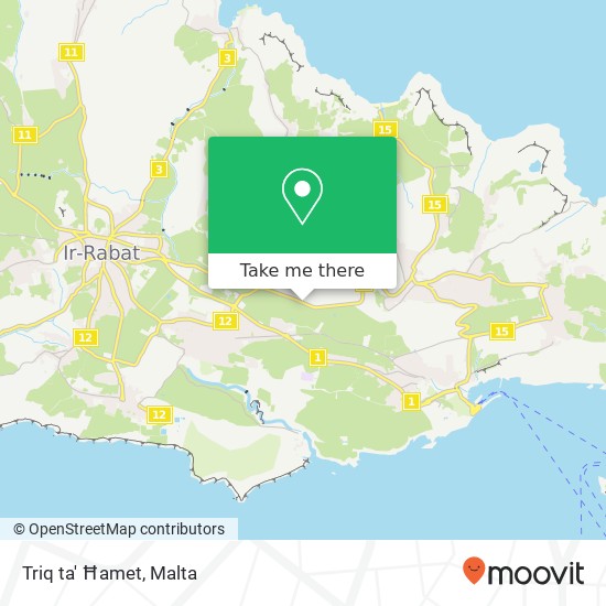 Triq ta' Ħamet map