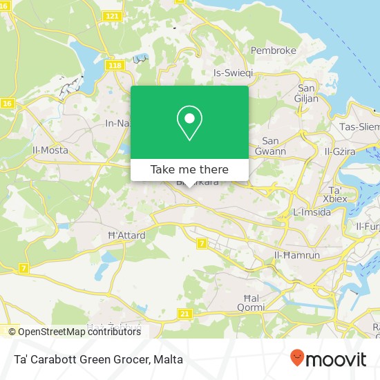 Ta' Carabott Green Grocer map