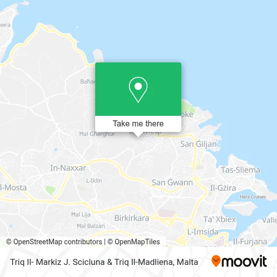 Triq Il- Markiz J. Scicluna & Triq Il-Madliena map