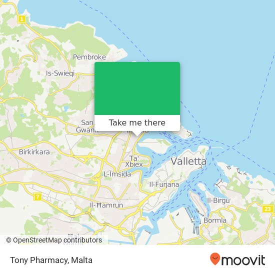 Tony Pharmacy map