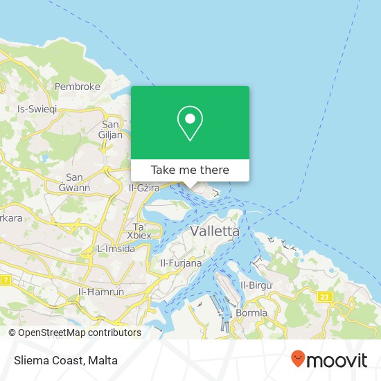 Sliema Coast map