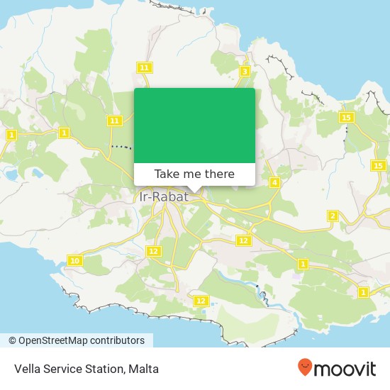 Vella Service Station map