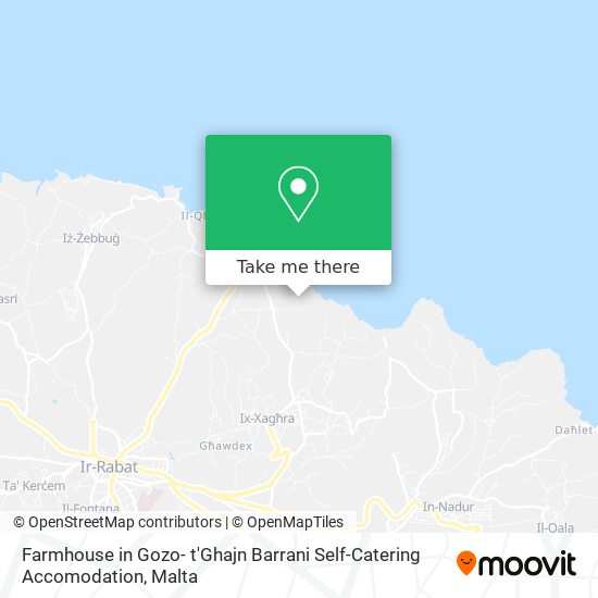 Farmhouse in Gozo- t'Ghajn Barrani Self-Catering Accomodation map