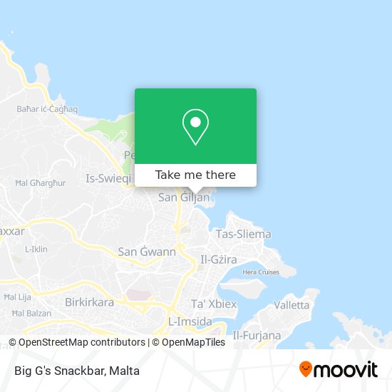 Big G's Snackbar map