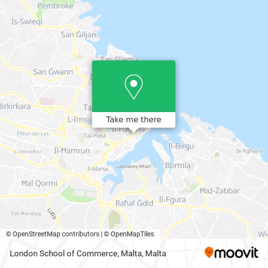 London School of Commerce, Malta map