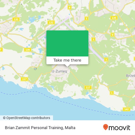 Brian Zammit Personal Training map