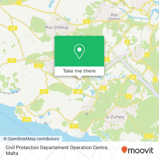 Civil Protection Departement Operation Centre map