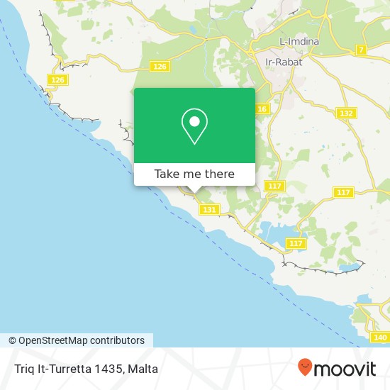 Triq It-Turretta 1435 map