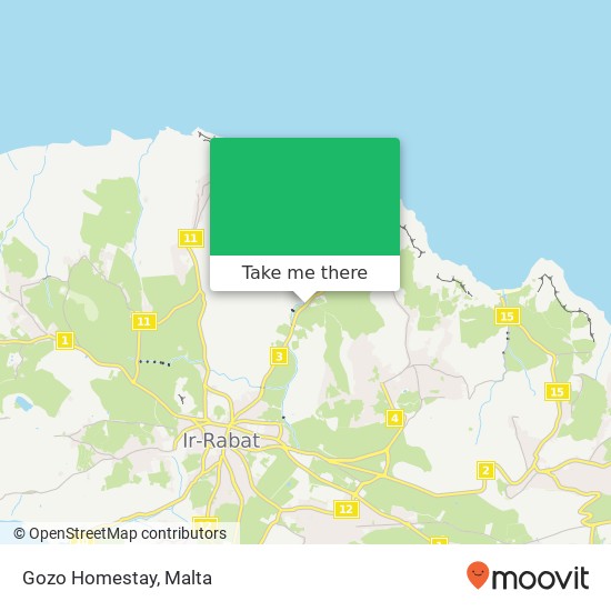 Gozo Homestay map