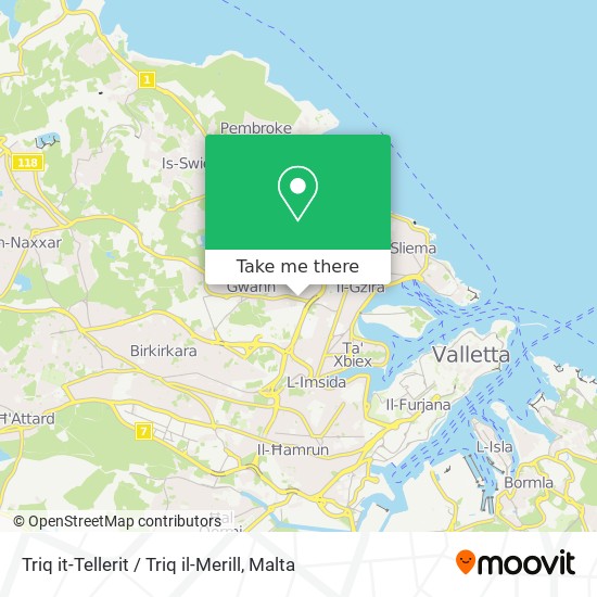 Triq it-Tellerit / Triq il-Merill map