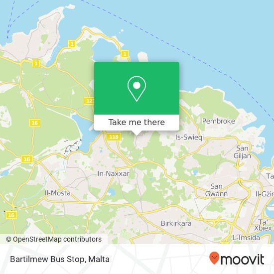 Bartilmew Bus Stop map