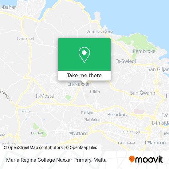 Maria Regina College Naxxar Primary map