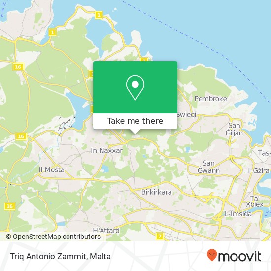 Triq Antonio Zammit map