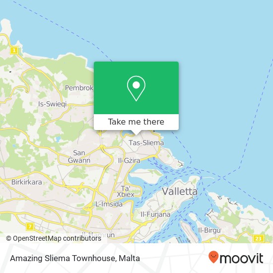 Amazing Sliema Townhouse map