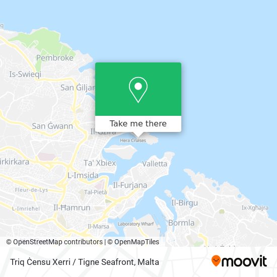 Triq Ċensu Xerri / Tigne Seafront map