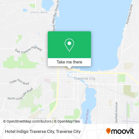 Hotel Indigo Traverse City map