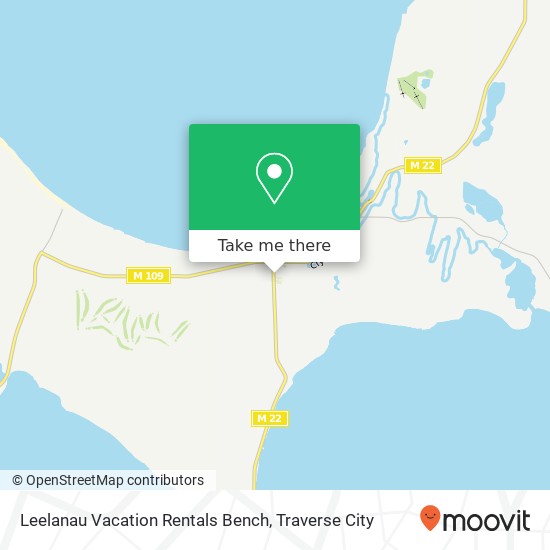 Leelanau Vacation Rentals Bench map