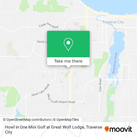 Howl in One Mini Golf at Great Wolf Lodge map