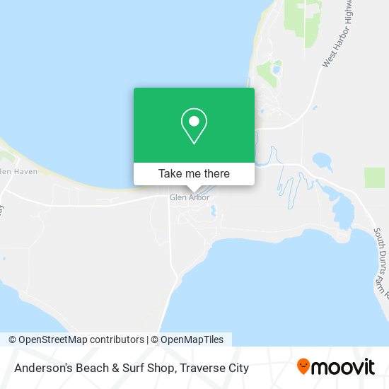 Anderson's Beach & Surf Shop map