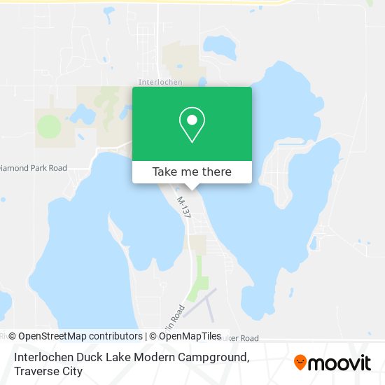 Mapa de Interlochen Duck Lake Modern Campground