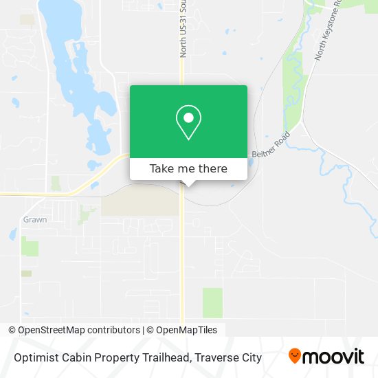 Optimist Cabin Property Trailhead map