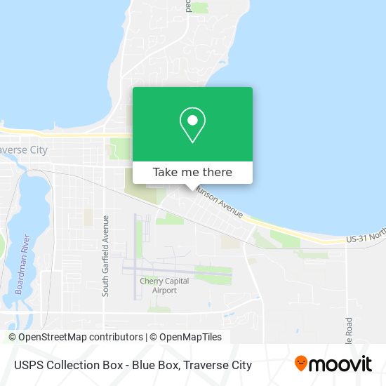 USPS Collection Box - Blue Box map