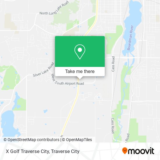 X Golf Traverse City map