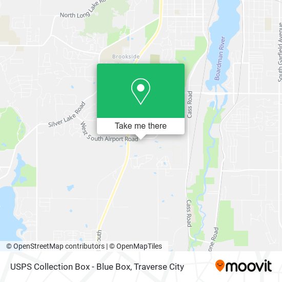 USPS Collection Box - Blue Box map