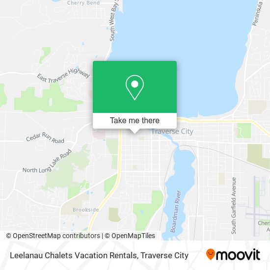 Leelanau Chalets Vacation Rentals map