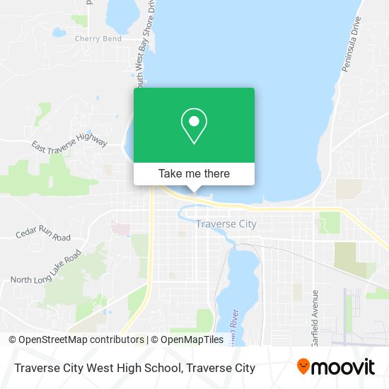 Traverse City West High School map