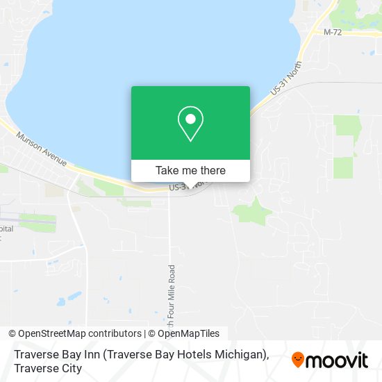 Mapa de Traverse Bay Inn (Traverse Bay Hotels Michigan)