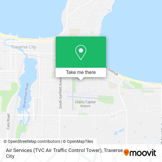 Air Services (TVC Air Traffic Control Tower) map