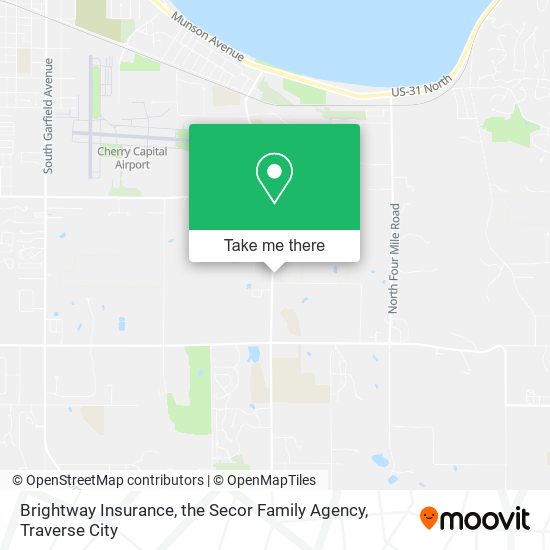 Brightway Insurance, the Secor Family Agency map