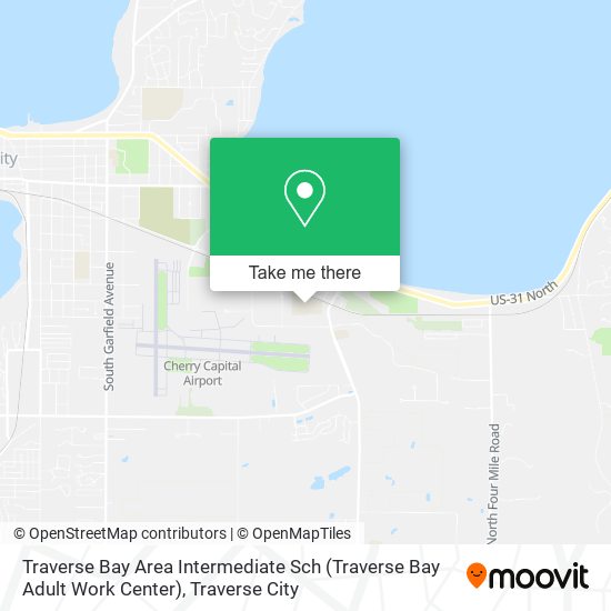 Traverse Bay Area Intermediate Sch (Traverse Bay Adult Work Center) map