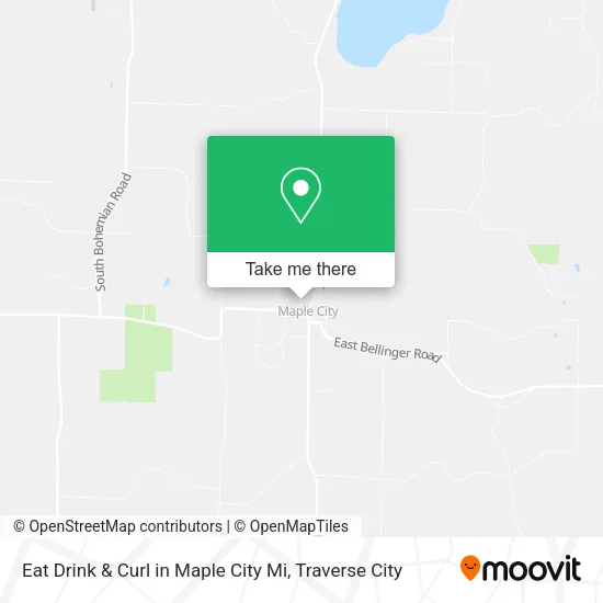Eat Drink & Curl in Maple City Mi map