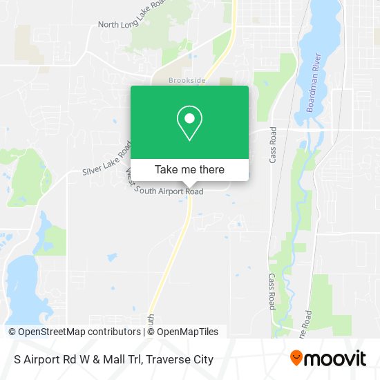 S Airport Rd W & Mall Trl map