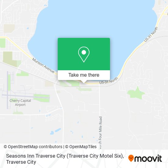 Seasons Inn Traverse City (Traverse City Motel Six) map