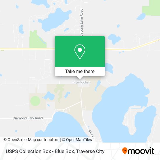 Mapa de USPS Collection Box - Blue Box