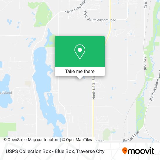 USPS Collection Box - Blue Box map