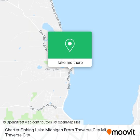 Mapa de Charter Fishing Lake Michigan From Traverse City Mi