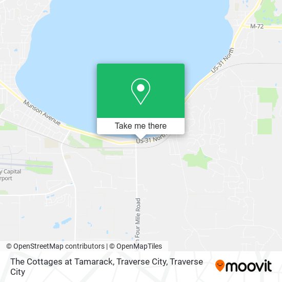 The Cottages at Tamarack, Traverse City map