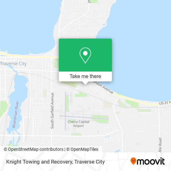 Knight Towing and Recovery map