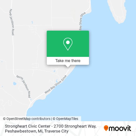 Strongheart Civic Center - 2700 Strongheart Way, Peshawbestown, Mi map