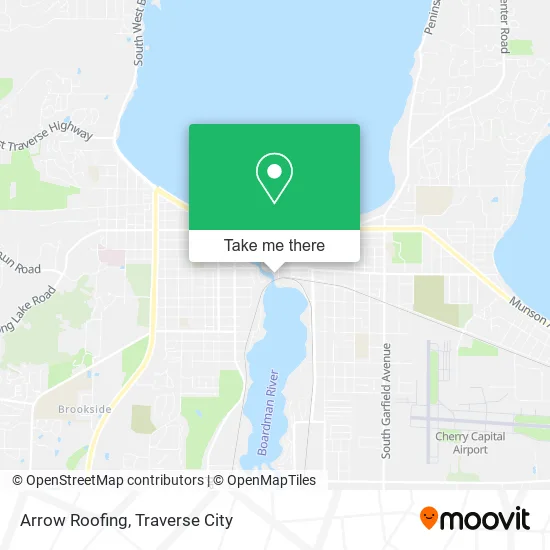 Arrow Roofing map