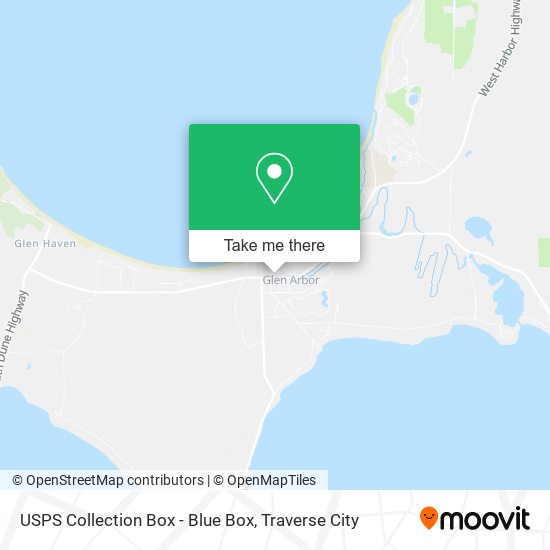 USPS Collection Box - Blue Box map