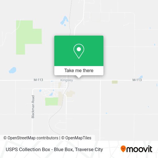 USPS Collection Box - Blue Box map