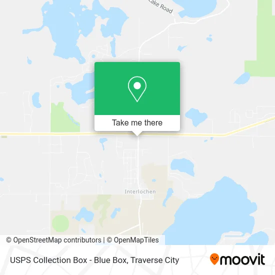 USPS Collection Box - Blue Box map