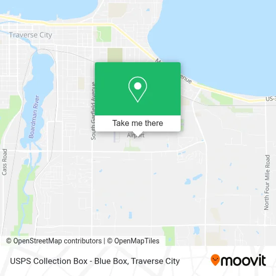 USPS Collection Box - Blue Box map