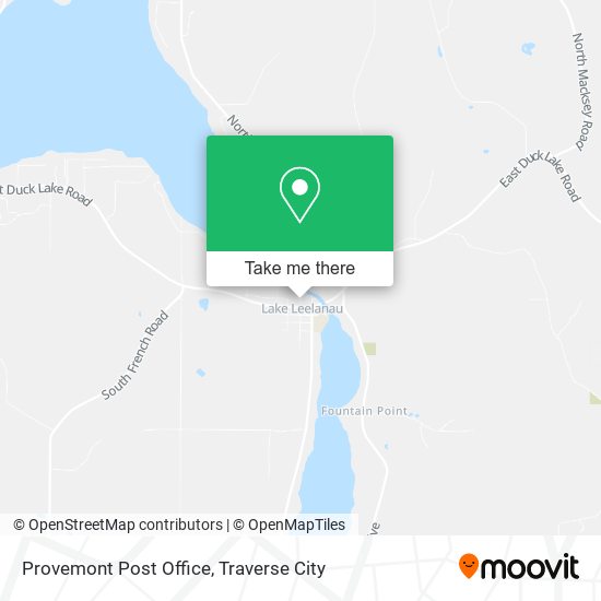 Provemont Post Office map
