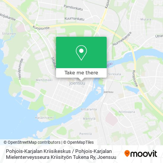 Pohjois-Karjalan Kriisikeskus / Pohjois-Karjalan Mielenterveysseura Kriisityön Tukena Ry map